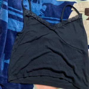 Large black crop top